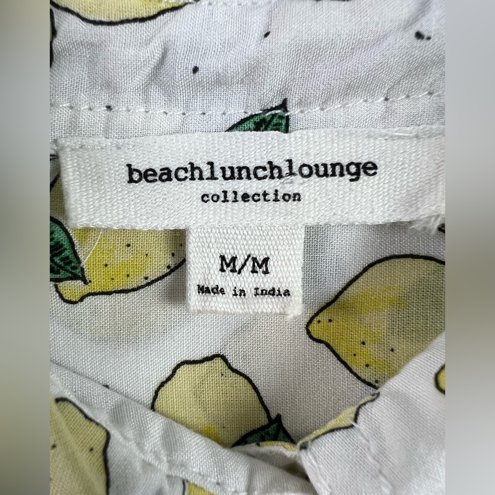 Beachlunchlounge Lemon Button Down Shirt Summer Vacation Beach Resort BBQ - Picture 4 of 11